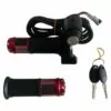 Ручка газа для электротранспорта (красная/золотая/синяя/серебряная) с замком зажигания и вольтметром комплект