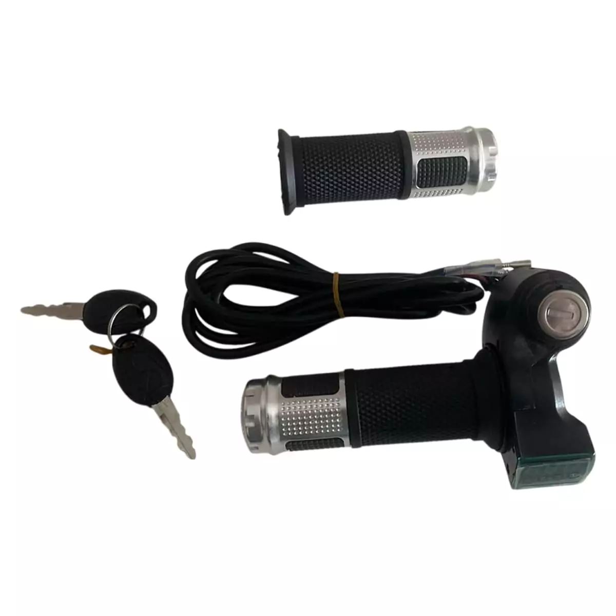 Ручка газа для электротранспорта (красная/золотая/синяя/серебряная) с замком зажигания и вольтметром комплект — изображение 6