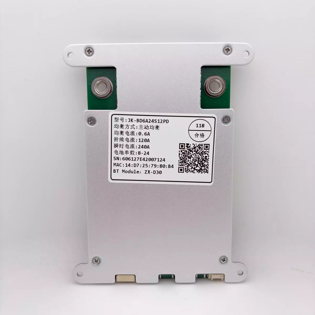 BMS контролер JiKong Li-Ion/LiFePo4 24V-90V 7S-24S 120A (JK-BD6A24S12P) - Зображення 2